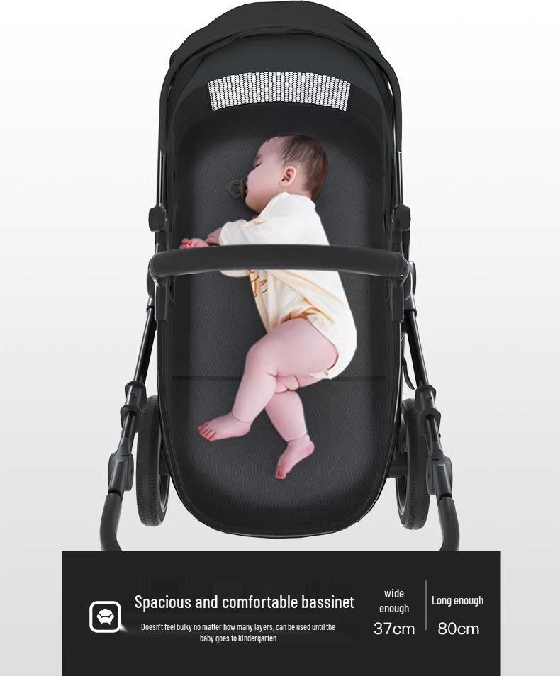 Lightweight Dual-Use Baby Stroller: High Landscape, Convertible, Foldable, & Two-Way.