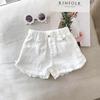 Summer New Children Clothing Solid Color Baby Girls Pants Casual White Jeans Shorts Kids Toddler Jeans Shorts