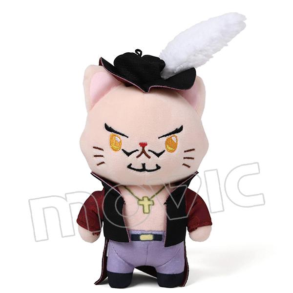 [original] Stuffed One Piece Cotton Pendant With Cat Patch Mask Plush Doll 14cm Luffy Sanji Law Ace Doflamingo Nami Bag Ring Toy