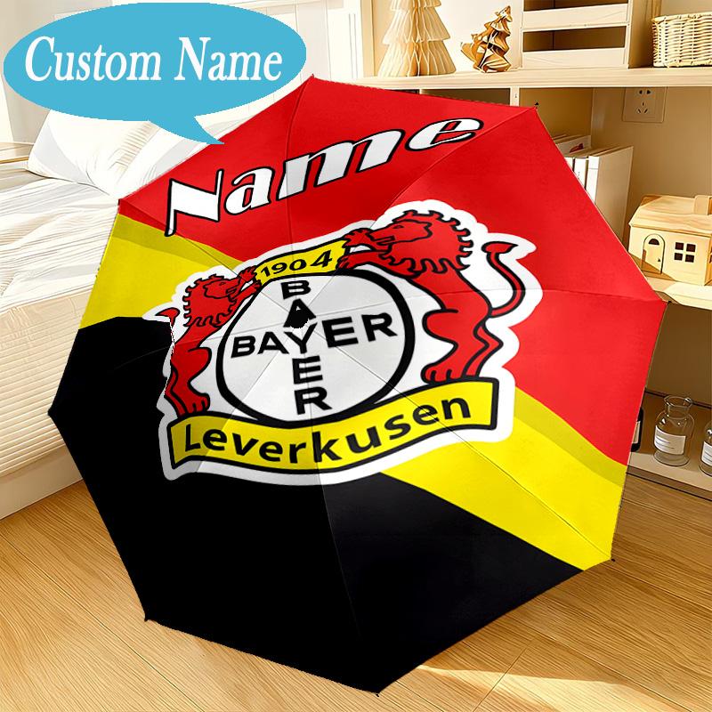 Custom Name Umbrella Leverkusen Crest Umbrella 8-Frame for Travel, Camping, Casual Lightweight Portable, Essential for Family Gifts