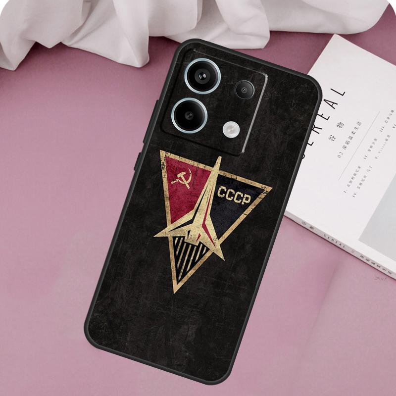 Red Soviet Union USSR Flag Case For Redmi Note 13 Pro Plus 9 10 11 12 Pro 10S 11S 12S Redmi 12 9C 10C 12C 13C Cover