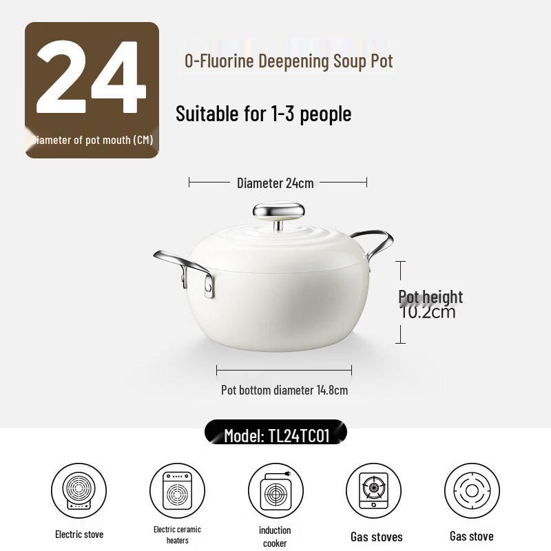 Midea Deep Stainless Steel Soup Pot
