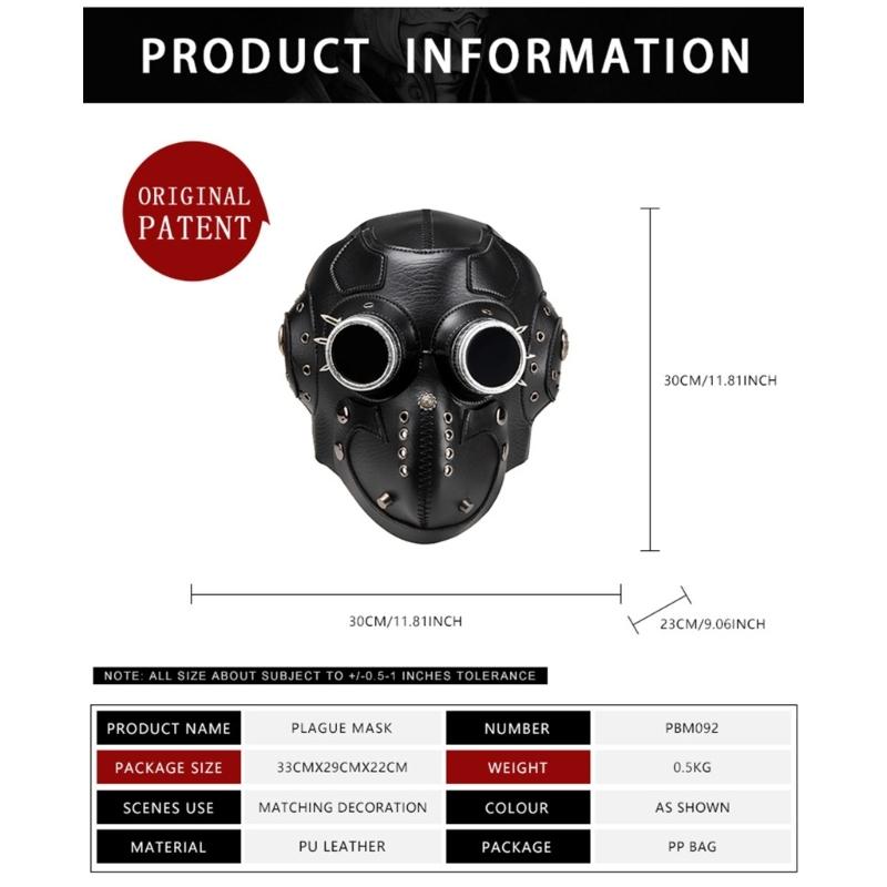 Steampunk Design Gothic Face Mask With Adjustable Straps For Halloween Costume Motorcycle Riders Protective Gear