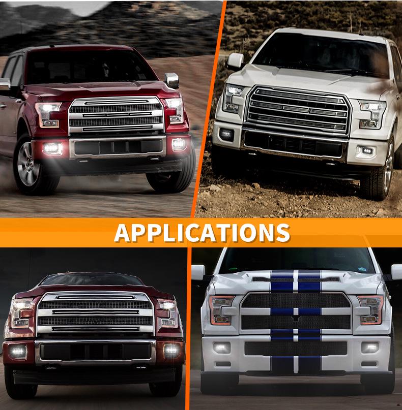 Ford F150C Special New Square LED Front Bumper Fog Lights