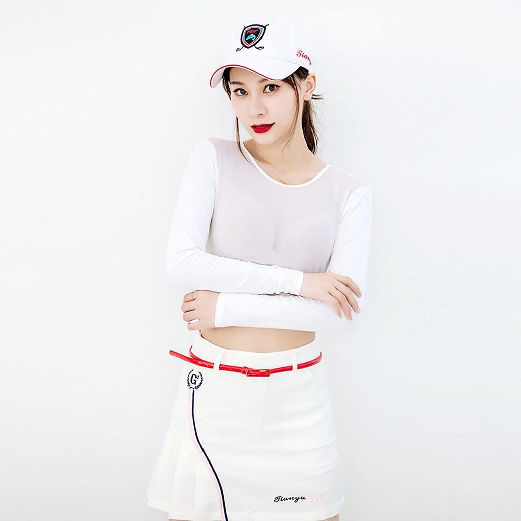 Golf Inner UV Long Arm Cool Golf Wear for Sweat Quick Sports Sun Outdoor [STARRYDANCE] Women's Shirt, Protection, Sleeve, Cover, Feeling, Women,