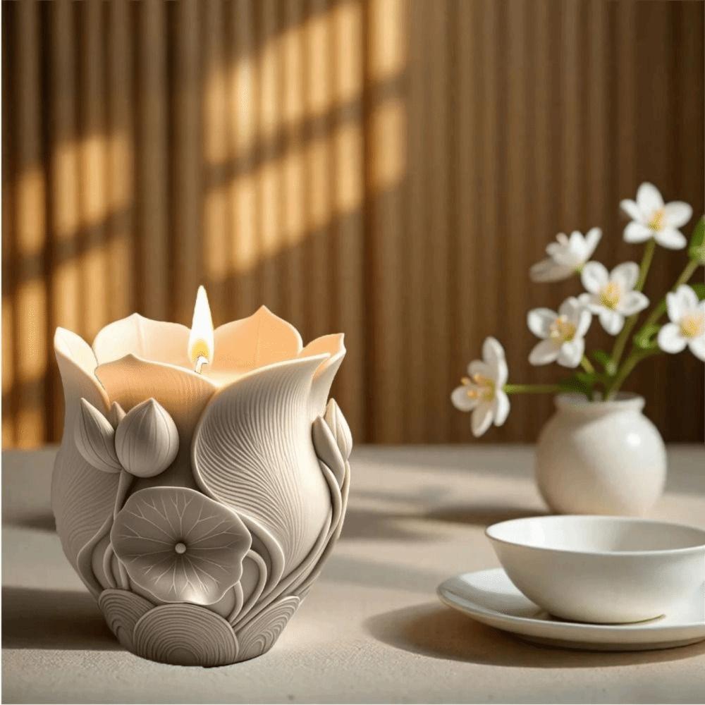 Handmade Silicone Flower Shape Mold DIY Craft Tool Flower Pot Shape Candle Cup Mold Storage Box Mold Craft Making