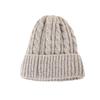 Versatile Elastic Winter Pullover Cap Trendy Korean Style Woolen Hat Soft Solid Color Twists Knitted Hat Warmer