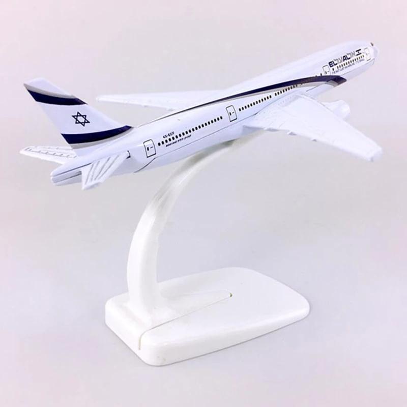 Model Aircraft 16cm for El Al Boeing 777 B777 1/400 Scale Die-Cast Airplane Model kit Gift Collection Or Giving Home Decoration