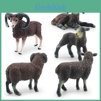Brinquedo Modelo de Ovelha Animal de Fazenda de PVC Realista Para Crianças Brincadeira Educativa