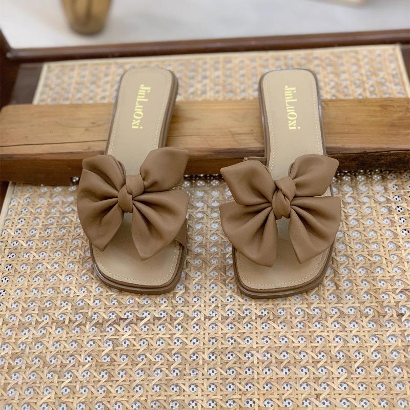 

New Style of Women s Slippers Wedge Heels Soft-soled One-shoulder Shoes 40 коричневий