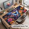 Butterfly Theme Customized Mouse Pad Personalized Print Name Text Desk Mat For Home Office Table Decor