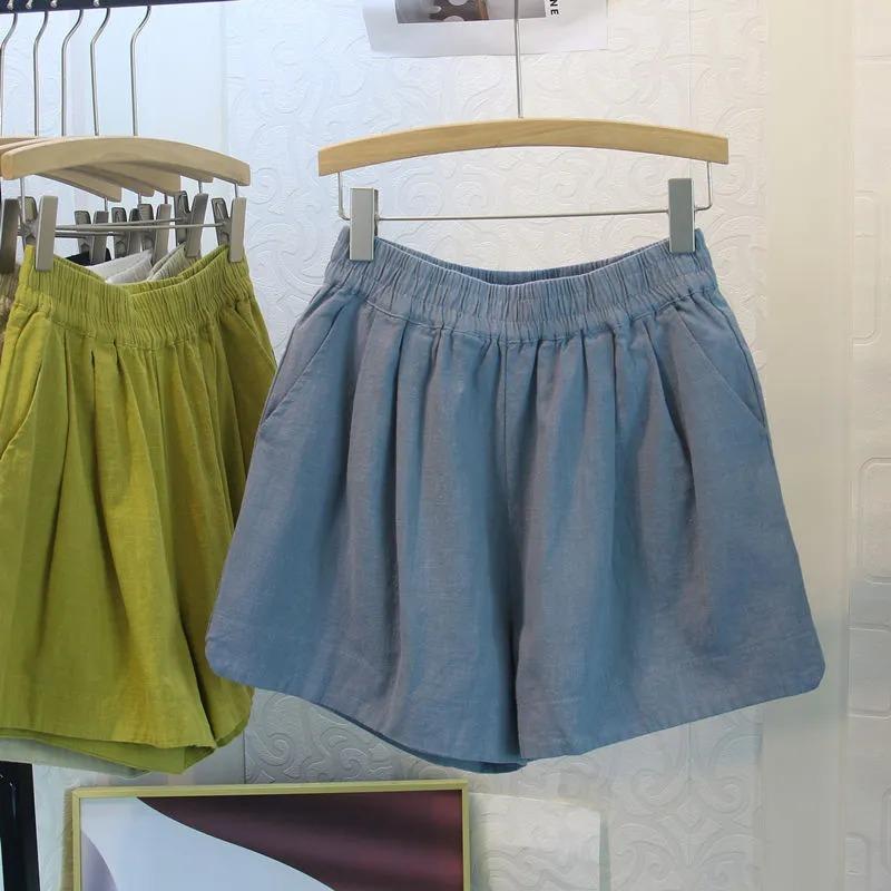 Shorts Pants Women Summer Versatile Vintage Loose Large Size Casual Wide Leg Pants Shorts
