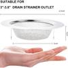 LASSHSWA 2 Pcs Kitchen Sink Strainer Stainless Steel, Mesh and Punching, Kitchen Sink Drain Strainer, Sink Strainers with Large Wide Rim 4.5"