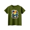 Children's Fashion Daily Printed Round Neck Short Sleeved Casual T-shirt Top