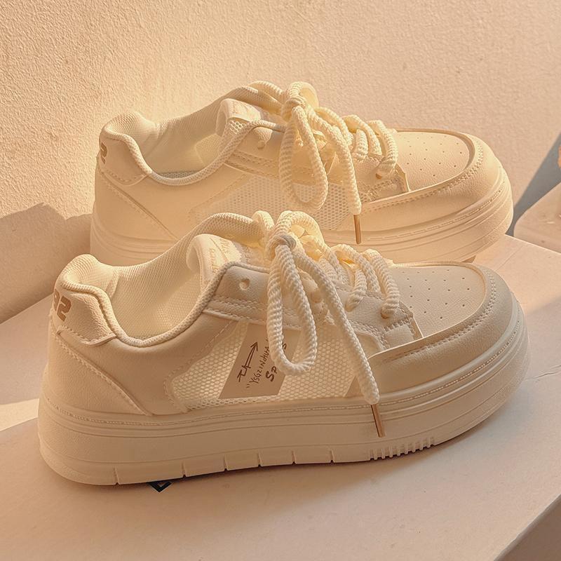 Little White Shoes Women's Skirt 2025 New Summer Thin Mesh Shoes Women's Breathable Mesh Shoes Versatile Thick Baseplate Shoes