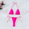 Sexy Backless Slim V-Neck Three-Point Split Swimsuit, European And American New Fashion Bikini Women'S Swimsuit