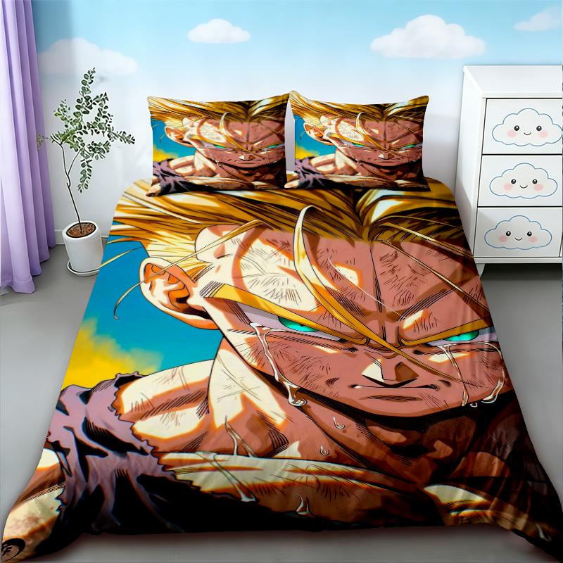 Kids Duvet Cover Dragon Ball Goku Bedding Set Soft And Comfortable For Bedroom Home Decor Queen King Size Gifts