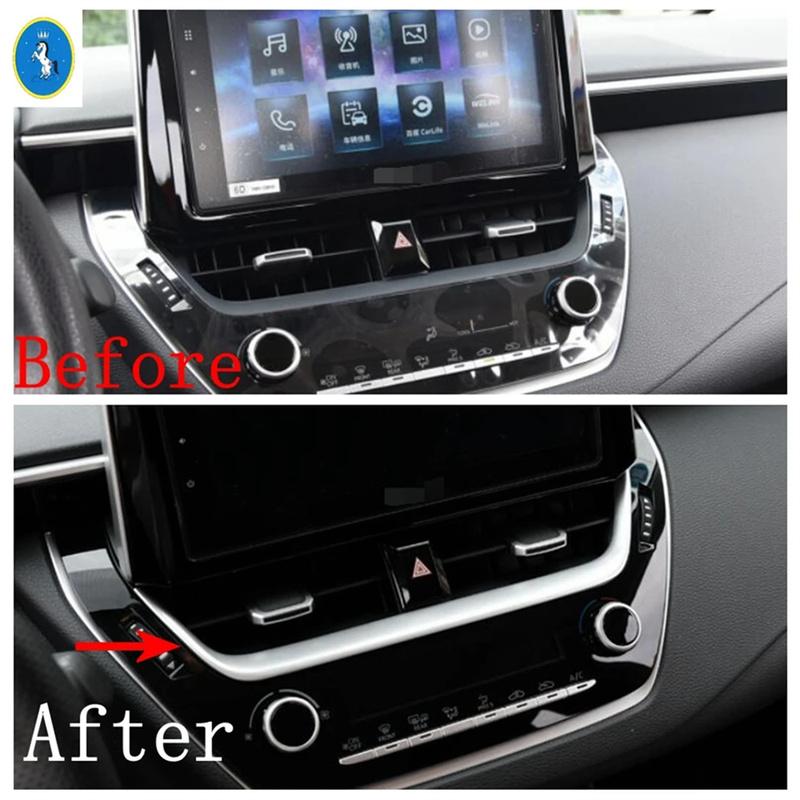 ABS Matte Car Steering Wheel / Gear Shift Frame / Head Lights Button Accessories Cover Trim For Toyota Corolla E210  - 2024