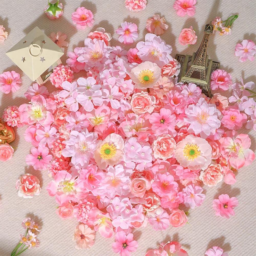 20/50Pcs Rose Artificial Flowers Heads Silk Simulation Daisy Flowers DIY Craft Supplies for Wedding Party Decor Home Decoration