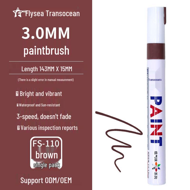 Low Odor White Oil-Based Paint Marker for Tires, Furniture, and Tiles