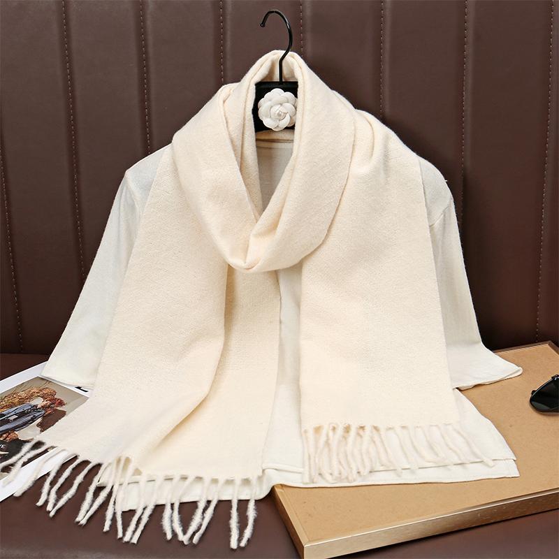 New Winer Warm Cashmere Scarf for Women Fashion Solid Thick Blanket Pashmina Shawl Wrap Female Bufanda Echarpe Foulard