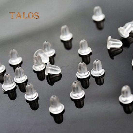 500//1000Pc Clear Rubber Earring Back 4MM Stoppers Ear Post Jewelry Findings DIY