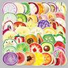 50 Fruit & Vegetable Cartoon Stickers - Waterproof Graffiti Decorative Decals (50 Sheets)