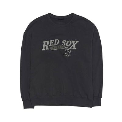 MLB Red Sox Lettered Drop Shoulder Long Sleeve Sweatshirt Unisex Sweatshirt 3AMTV0554-43CGS