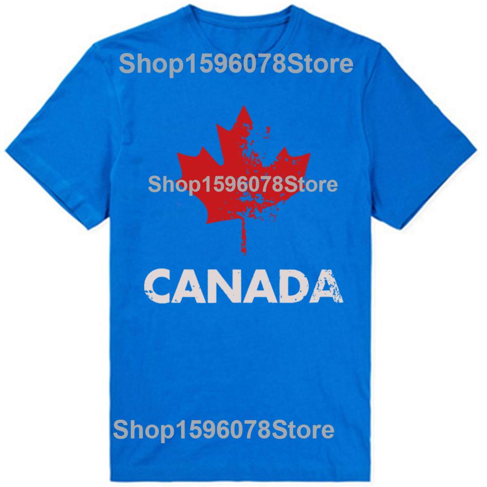 Funny Canada Maple Leaf Heartbeat T Shirts Cotton Streetwear Short Sleeve Gifts Mens Fashion Casual Loose Canadian T Shirt