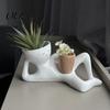 Fun Housewarming Gifts for Plant Lovers Funny Smiling Face Planter, Lying Down Lazy Guy Pot with Drainage Playful Planter Small Plants Holes,