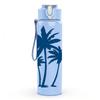 1PC Twin Palm Tree Minimal Line Art 750ml Color Plastic Sports Water Bottle Leakproof Flip Straw Lid Suitable for Sports Office Home Use
