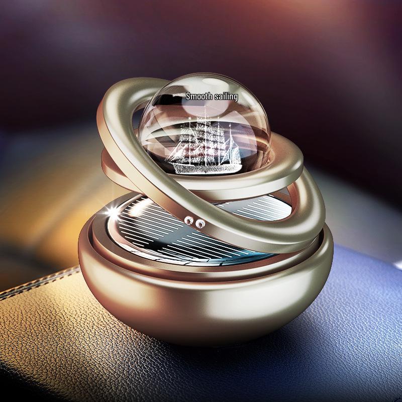 Solar Rotating Car Aromatherapy Ornament