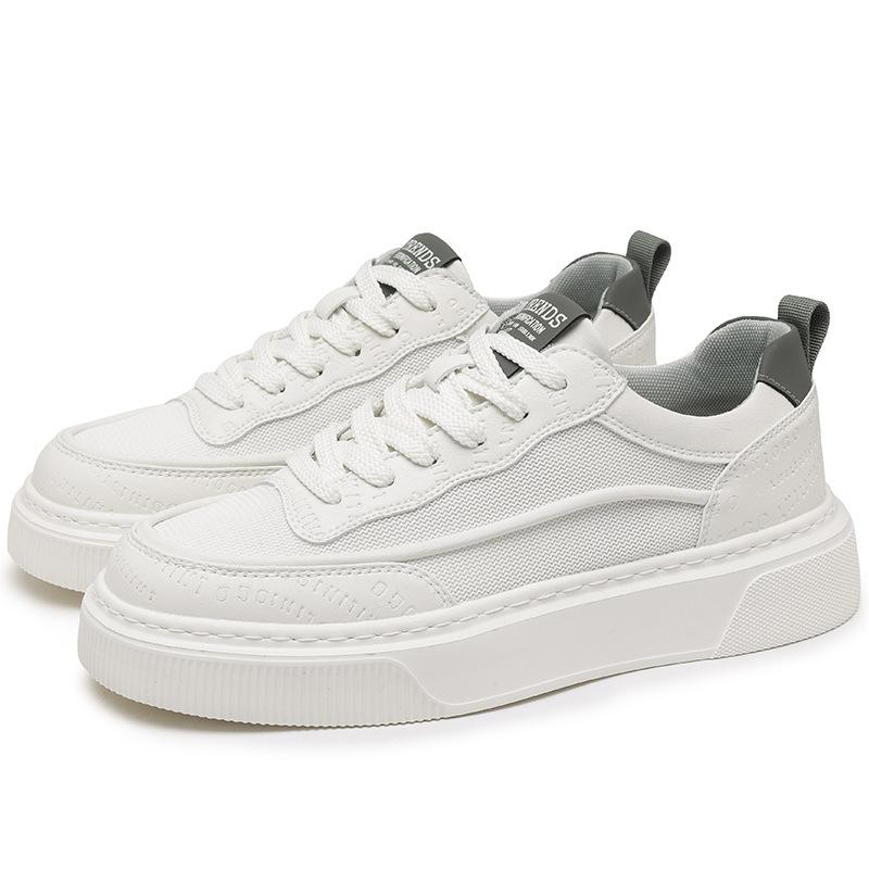 Men's Shoes Summer 2025 New Breathable Mesh Casual Board Shoes Men's High Sense Niche Soft Sole Sports White Shoes