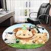 Safari Animals Illustration Fashion Rug Nonslip Carpet Floor Mat Office Chair Mat Design For Home Living Room Bedroom Giftt60