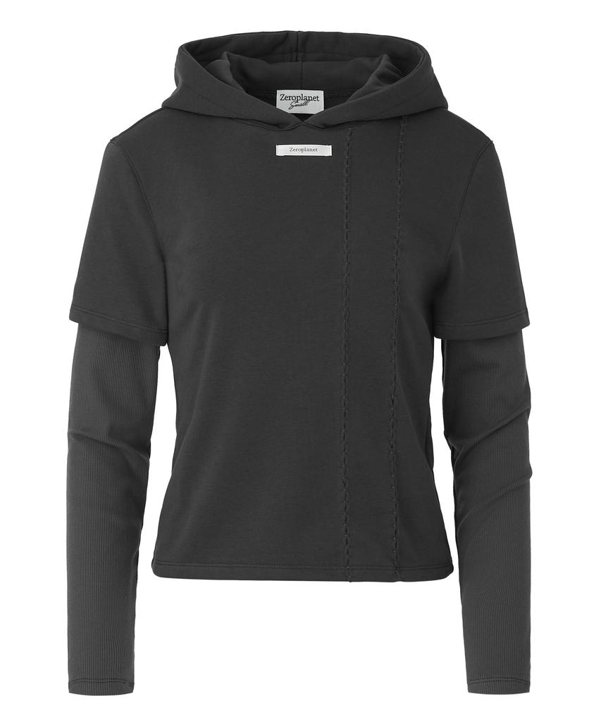 Erica Layered Hoodie [Charcoal]