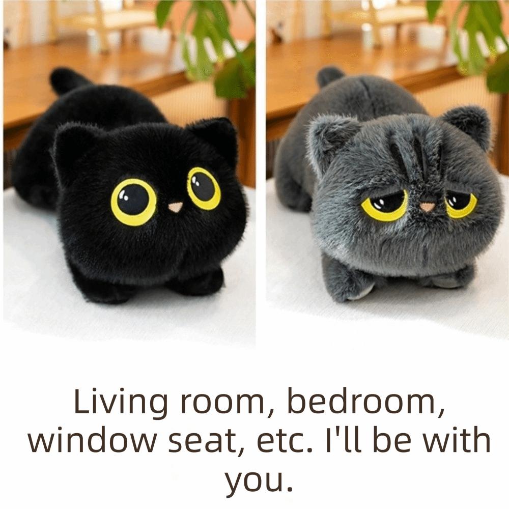 Ins Style Black Cat Plush Toy Super Soft Cat Stuffed Toy Gift Idea Cat Plush Doll Birthday Gifts