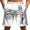 Italy Flag Boxing Shorts Pants 3D Print Fighting Training Unisex Men Women Quick Dry Fitness Gym Sport Workout Casual Streetwear