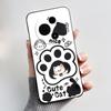 Casing For TCL 60 SE 605 / TCL 60 / TCL 60R 5G Phone Case Aesthetic Cute Cat Astronaut Soft Silicone Black Protective Back Cover