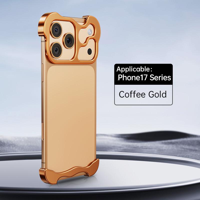 Custodia di Lusso in Metallo Anti-Caduta con Protezione Lente per iPhone 17 Pro Max e Pad Ammortizzante Resistente