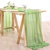 Solid Color Chiffon Table Runner Reusable Gauze Table Runner Wedding Table Runner  Dinning Table