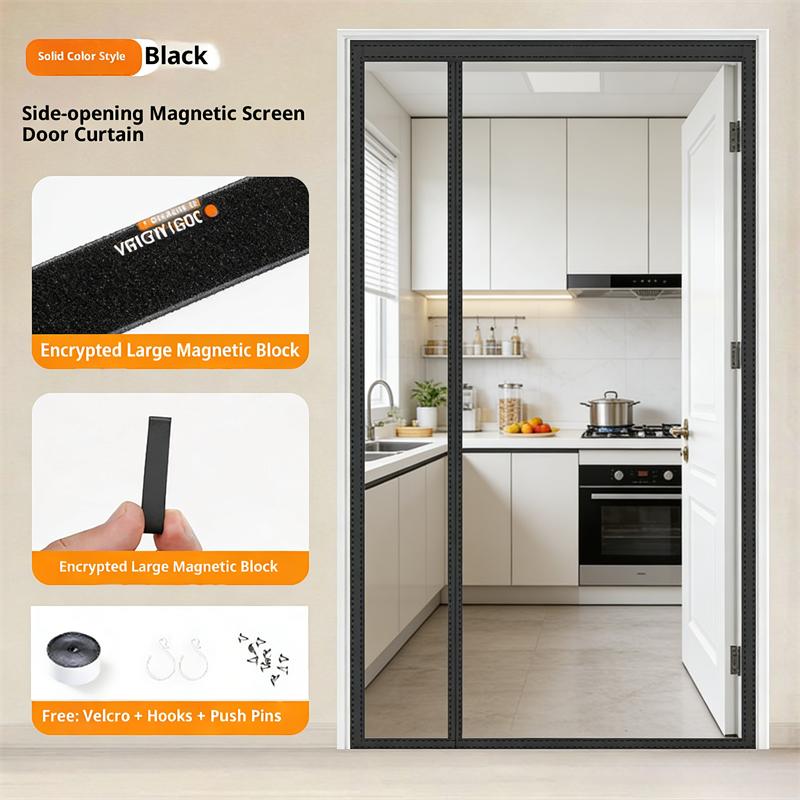 Magnetic Door Screen Custom Size Mosquito Net Curtain Fly Insect Automatic Closing Invisible Mesh For Kitchen indoor living room