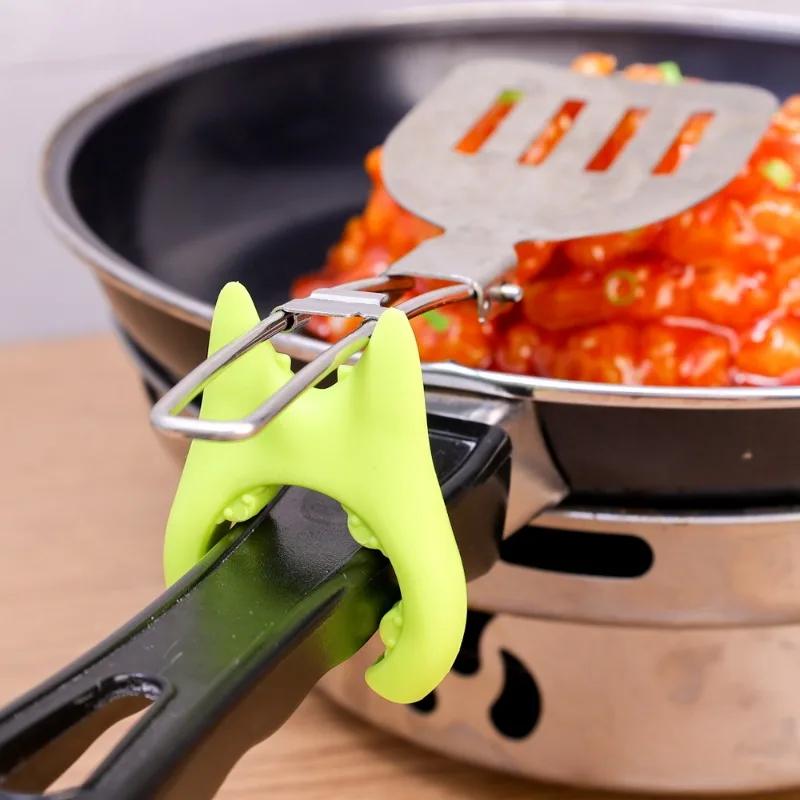 Kitchen Spoon Holders Shovel Spatula Rack Shelf Organizer Silicone Non-slip Anti-Scald Holder Steam Releaser Cooking Utensils