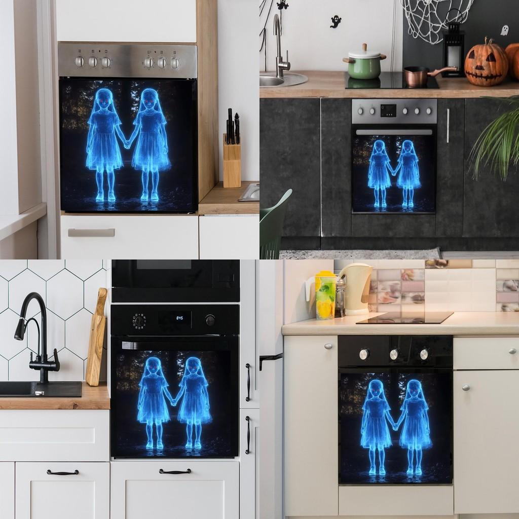 In Hand Halloween Hand Ghost Girl Glass Kitchen Home Decoration Stickers Wall