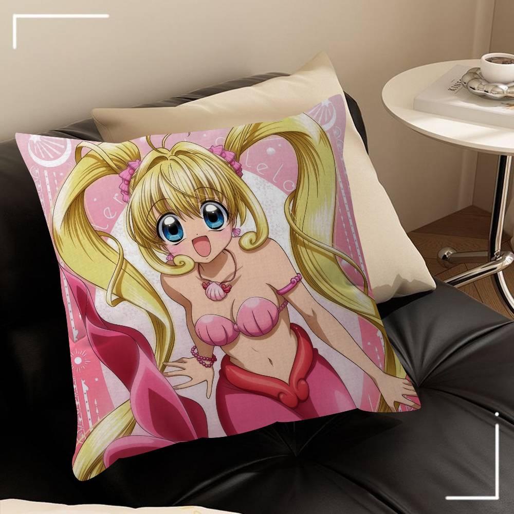 Anime M-Mermaid Melody Pichi Pichi Pitch   Cushion Cover Inches Farmhouse Decor Home Throw Pillow Covers for Couch Decorations