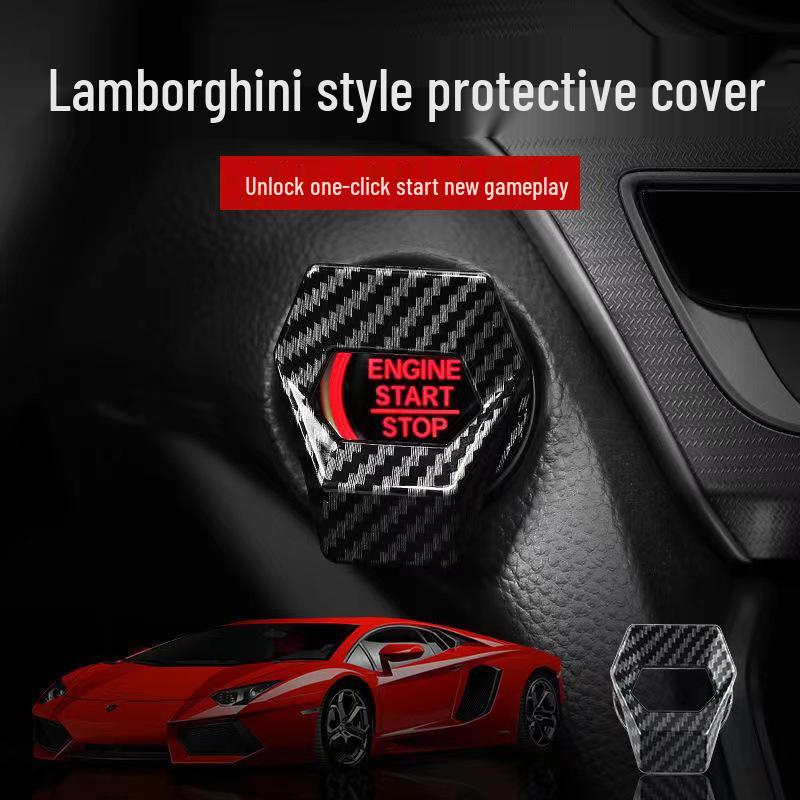 Universal One-Button Start Decorative Car Ignition Sticker Cover