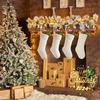 3/4Pack Christmas Stockings 18In Rustic Cable Knit Fireplace Stockings Xmas Rustic Stocking Decorations for Family Holiday Party