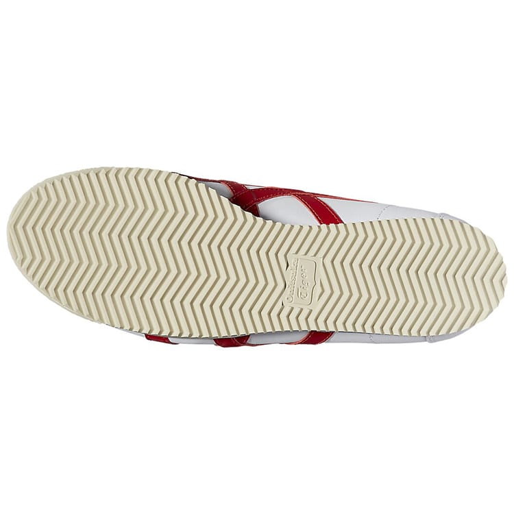 ONITSUKA TIGER Corsair Skórzane Odporne na Ścieranie Oddychające Niskie Codzienne Buty Unisex Białe Czerwone D713L-0123