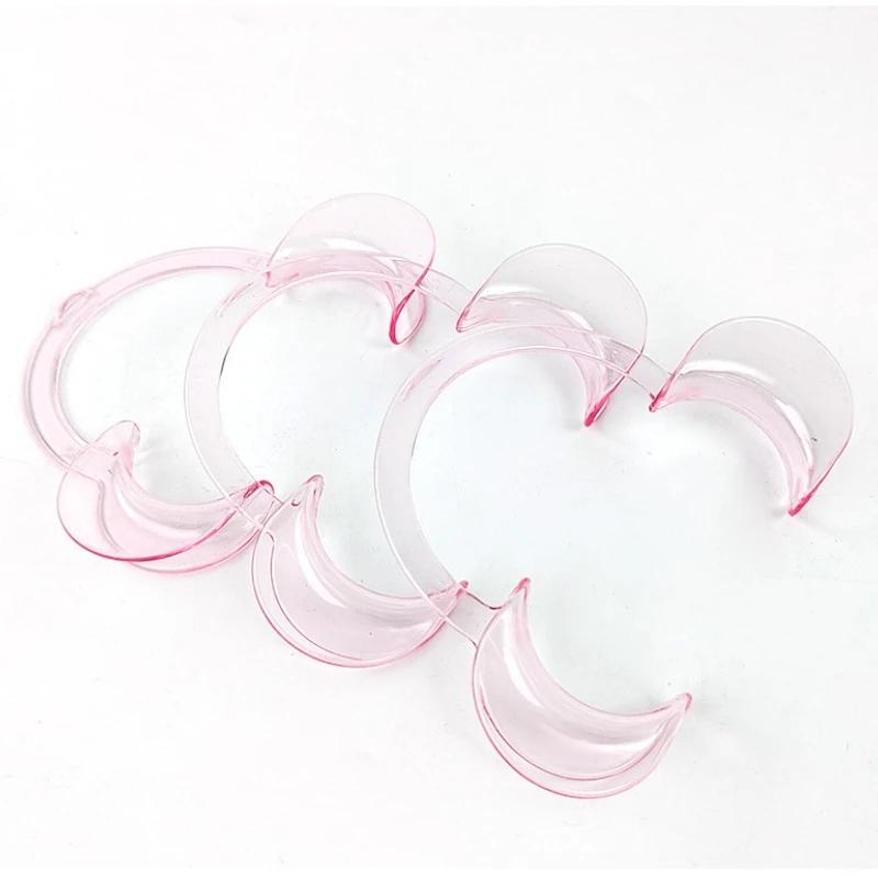 5Pcs Pink C-Shaped Dental Cheek Retractors Mouth Opener For Teeth Treatment Dentist Tools M Size