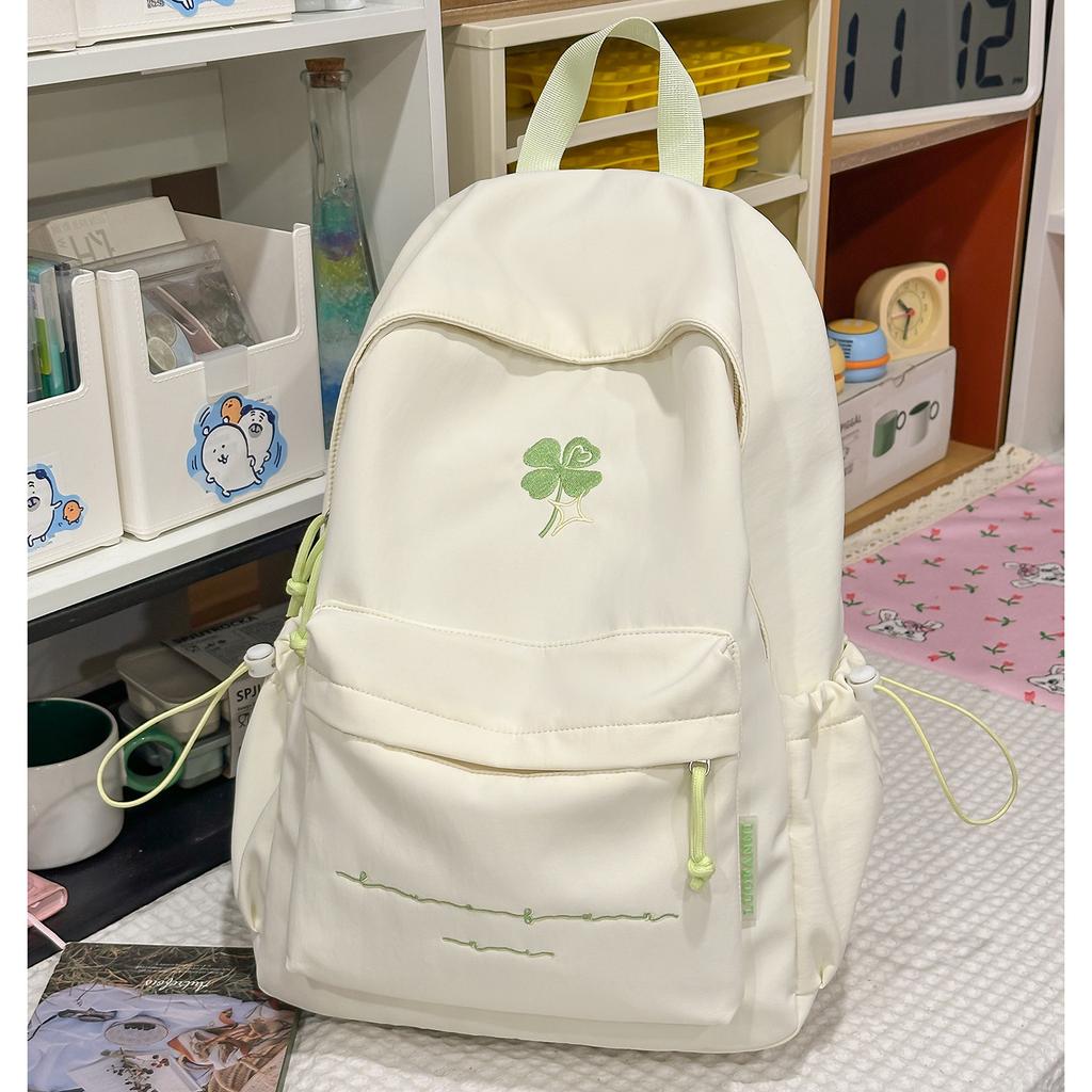 Schoolbag New Ins Style Niche Backpack Female Cute Embroidery Large Capacity Schoolbag Junior High School Student Leisure Travel Backpack