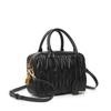 Hochwertige Damen-Lammleder Bowling Schulter-/Crossbody-Tasche